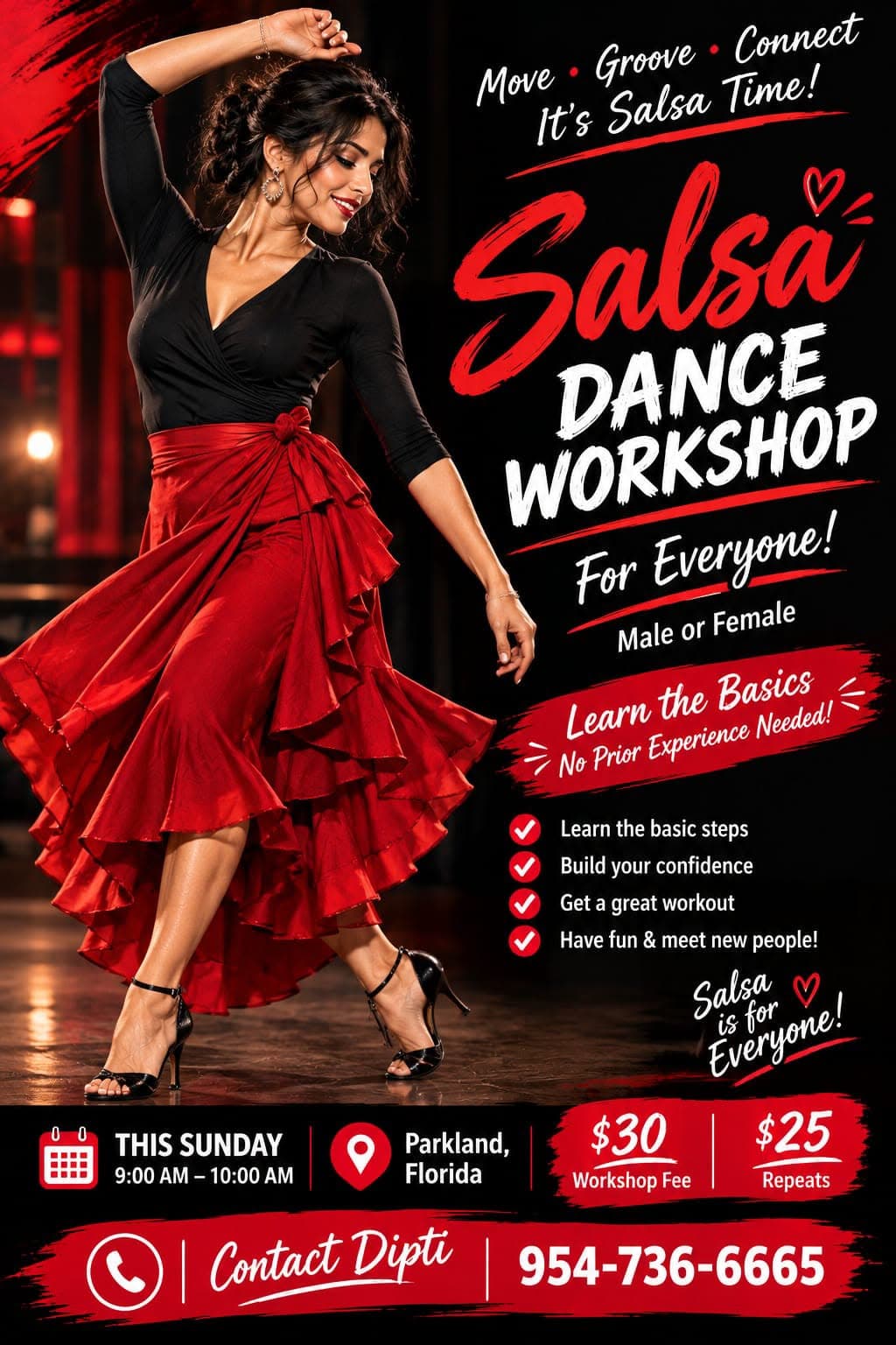 Flyer: Salsa Dance Workshop, Dipti