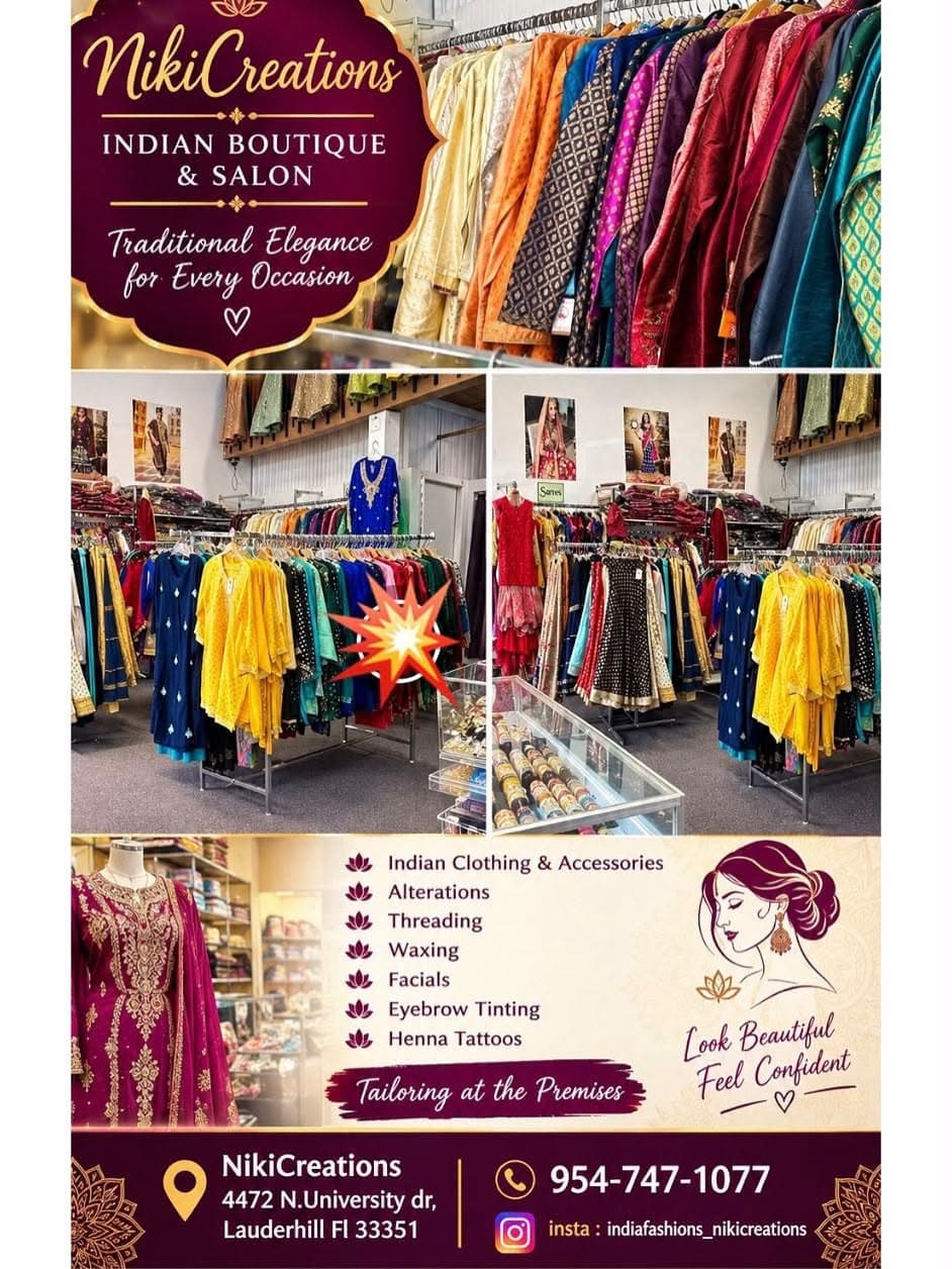 Flyer: Indian Boutique & Salon, Niki Creations