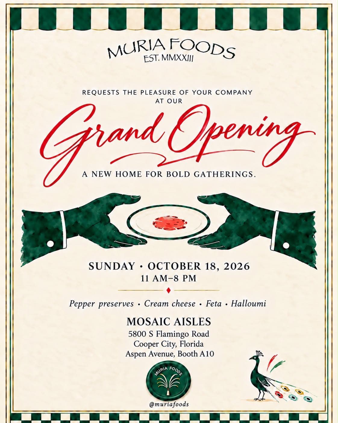 Flyer: Grand Opening, Muria Foods